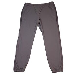 Eddie Bauer First Ascent Women T18 Tall Black Fleece Lined Joggers Hiking Pants